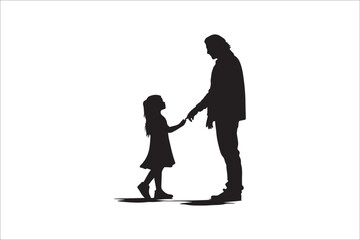 Father and daughter Silhouette, Father and Son Silhouette, Father Son and daughter Silhouette, father son and daughter silhouette tattoo.