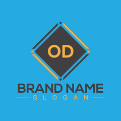 Creative OD square logo design for your business