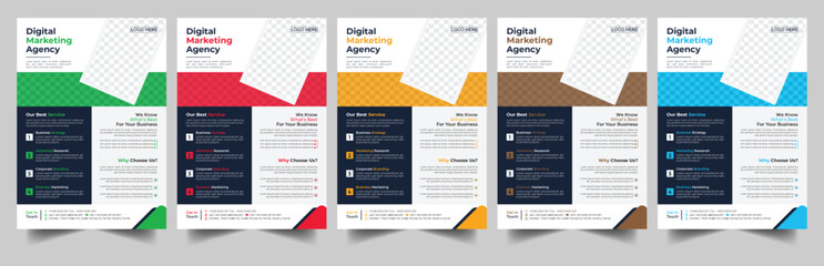 Modern Creative Corporate business, digital marketing agency flyer Brochure design, cover modern layout, annual report, poster, flyer in A4 template