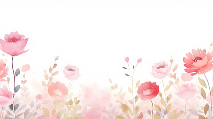 Colorful seamless floral pattern, spring flowers