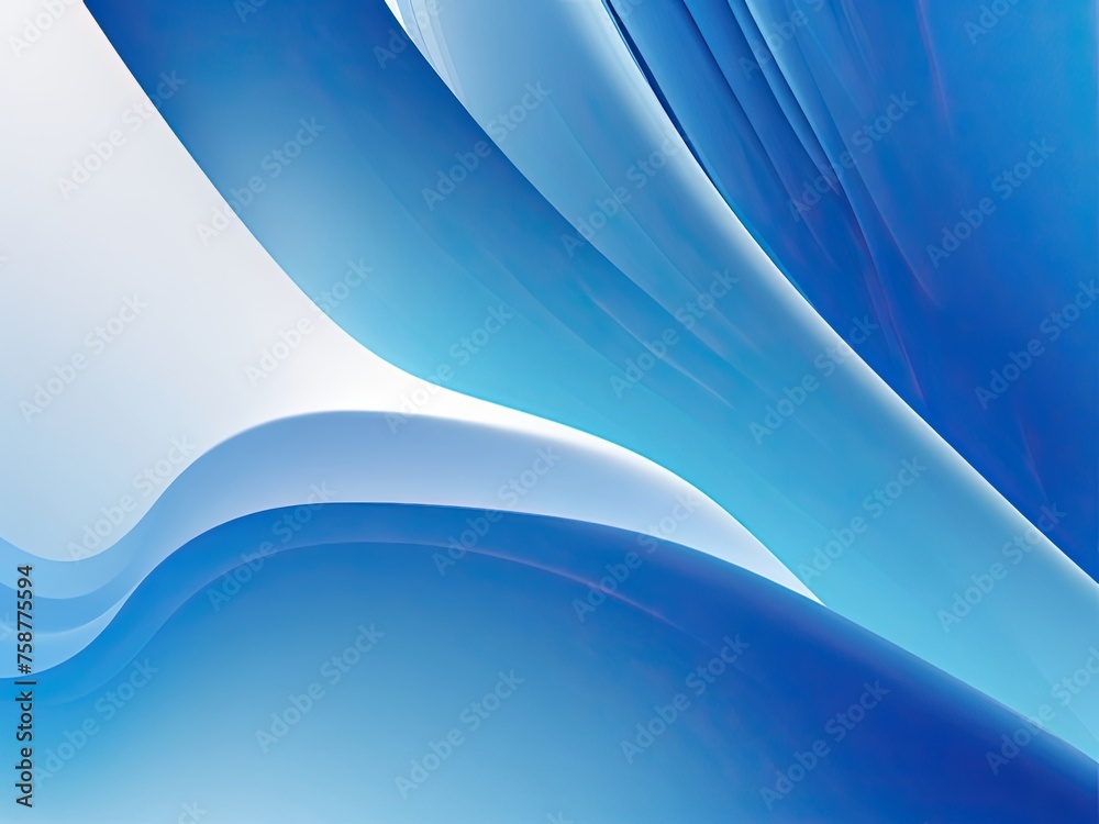 Fototapete dynamic overlay layers over an abstract gradient blue background