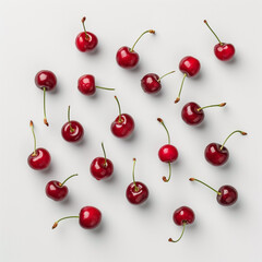 cherry isolated on white сreated with Generative Ai