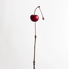 cherry isolated on white сreated with Generative Ai