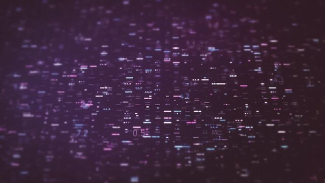 Digital Data Technology Background/ Animation of an abstract digital data technology background with electronic data patterns and depth of field blur