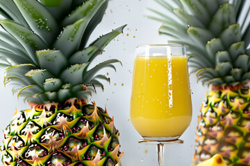 Pineapple juice and pineapple fruit