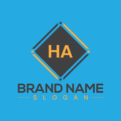 HA initial letters unique logo design vector template for branding