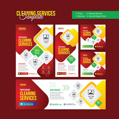 Professional Cleaning Service Social Media Template