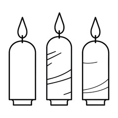 Easter candles coloring page.