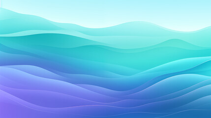 Abstract Aqua Waves Gradient Background