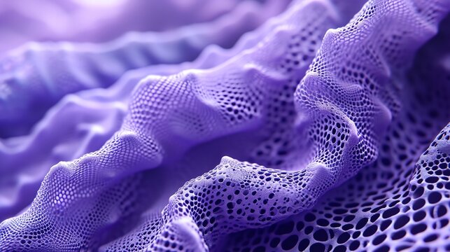 A Close-Up of a Lace Pattern on a Purple Background

