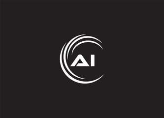Alphabet letters Initials Monogram logo AI,