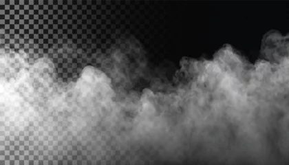 Foto op Canvas Adobe Illustrator Artwork Fog or smoke isolated transparent background. White cloudiness, mist, smog, dust, vapor PNG © Akshay