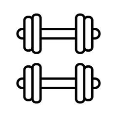 Dumbbell line icon