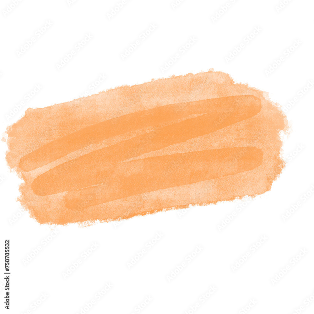 Wall mural Watercolor brush strokes shape