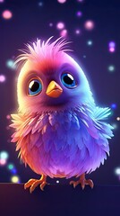 Obraz premium Happy Cartoon Bird Background