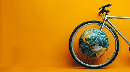 Bicycle Wheel Transforming into Earth