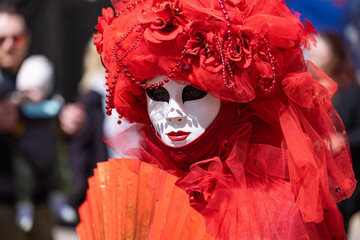 Venetianische Karneval Masken beim Italienischen Fest in Unna
