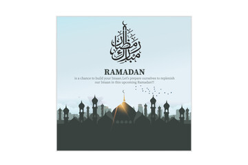 ramadan greeting social media post design.Ramadan kareem design.