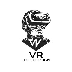 VR Vector Logo Design