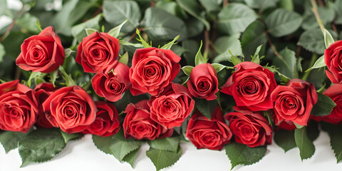 Red Roses Bouquet for Valentine's Celebration