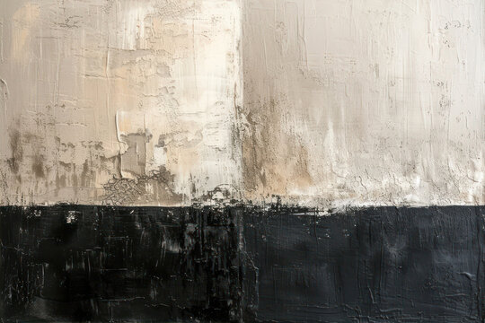 Painted wall with black, white and gray paint. Abstract background.