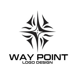 Way Point Vector Logo Design
