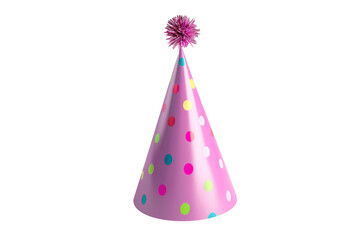 3d render, birthday cap isolated on transparency background PNG