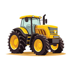 Farm tractor vehicle vector illustration graphic 