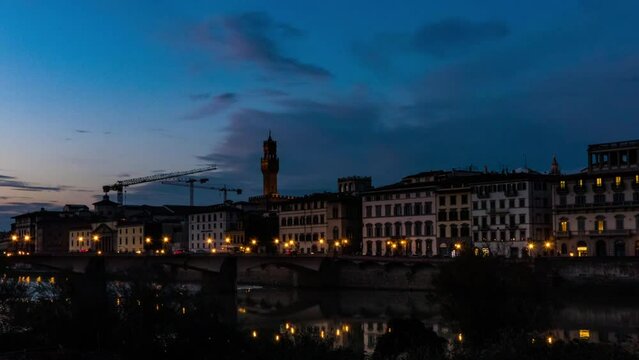 Ponte alle Grazie is a bridge on Lungarno delle Grazie reconstructed after 1945, over the Arno River in Florence, region of Tuscany, Italy.