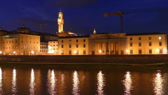 Ponte alle Grazie is a bridge on Lungarno delle Grazie reconstructed after 1945, over the Arno River in Florence, region of Tuscany, Italy.
