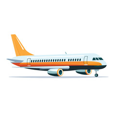 Flat design airplane two cabin icon vector illustration