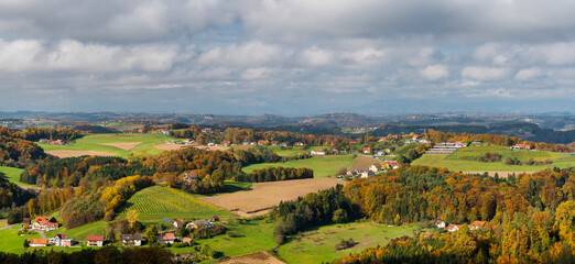 Blick von der Riegersburg, Steiermark, Österreich