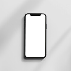 Modern smartphone mockup scene. Smartphone mockup template with blank white screen. 
