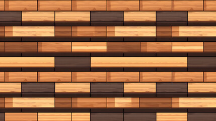 A pixel art background with a perfect wood texture pattern, optimized for easy use in your projects. The art boasts a user-friendly design, facilitating seamless integration into your creative efforts - obrazy, fototapety, plakaty