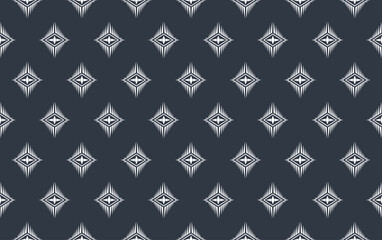 Geometric ethnic ikat seamless pattern traditional Design forDesign for background, fabric, carpet, textiles, pillows, clothes, wrapping, labels, packaging, wallpaper, notepads, vector 