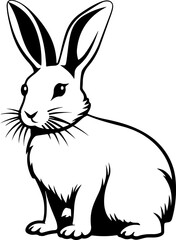 Fototapeta na wymiar Bunny SVG, Rabbit SVG, Bunny Silhouette SVG, Easter Bunny svg, Easter svg, Bunny png, Bunny Clipart, Bunny Logo svg, Easter Bunny svg