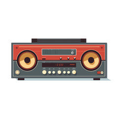 Flat design stereo system icon vector illustration