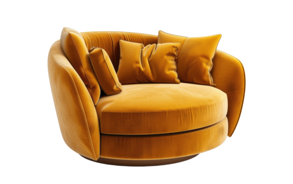 Cuddle Haven Armchair isolated on transparent Background