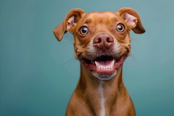 A Playful Dog's Goofy Expression Radiates Uncontainable Joy and Laughter