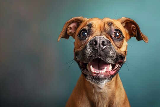 Playful Canine's Goofy Expression Radiates Laughter and Joy