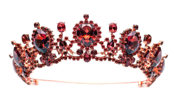 Crown of Garnets isolated on transparent Background