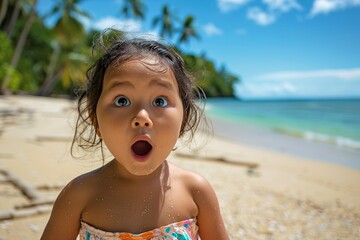 upset, stressed or surprised girl, Asian or multiracial