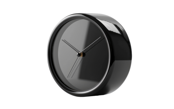 Midnight Alert Timepiece isolated on transparent Background