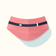 Flat modern design with shadow icons stomach flat v