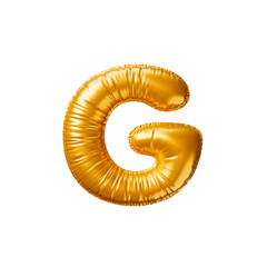 Golden balloon Letter G. 3d render illustration - 758808955