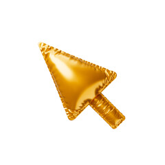 Golden balloon Arrow. 3d render illustration © garrykillian