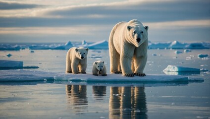 polar bear on the ice