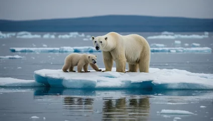 Fotobehang polar bear in the region © Sohaib