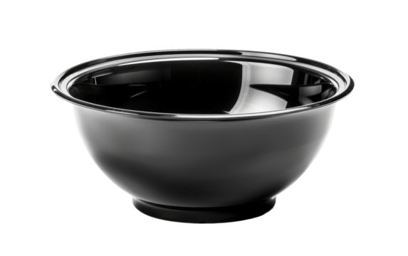 Midnight Plastic Serving Bowl isolated on transparent Background