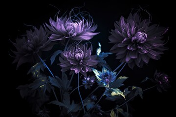 Beautiful fantasy vintage flower, digital background